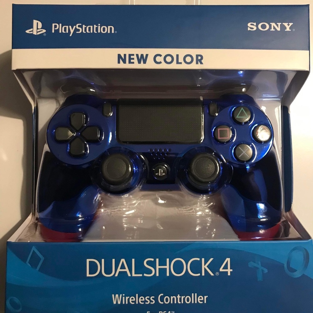 Chrome Blue PS4 Controller